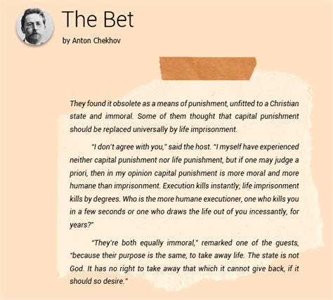 the bet by anton chekhov theme|The Bet The Bet Summary and Analysis .